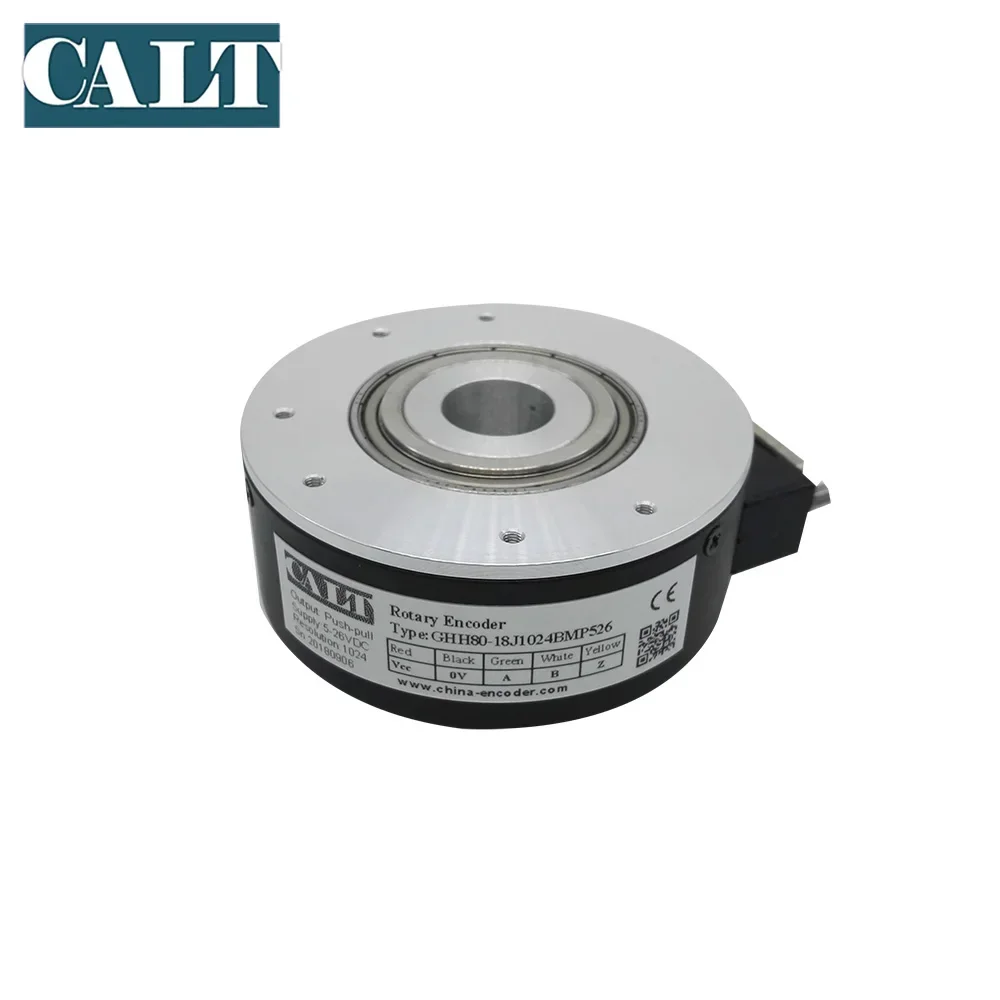 Encoder rotatorio incremental GHH80-30G100BMP526, reemplazo para E80H30-100-3-T-24, 80 mm de diámetro con salida de 100 ppr