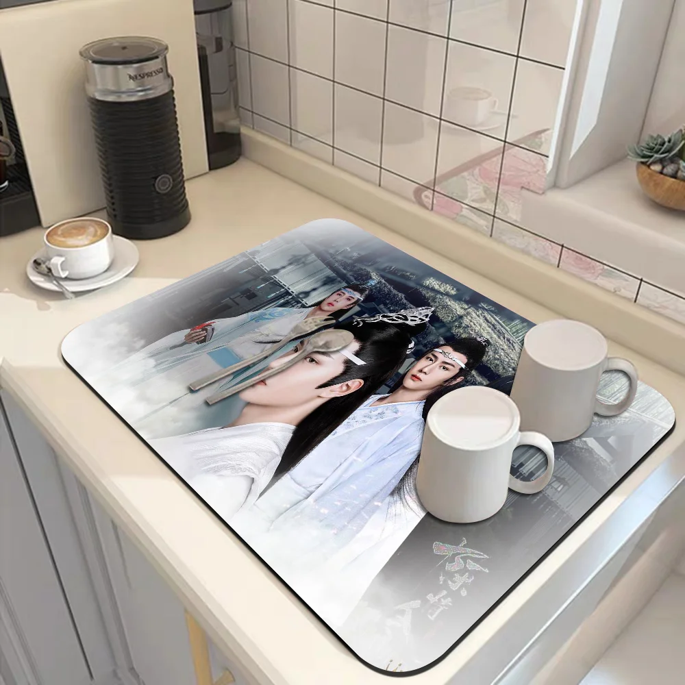 Drama The Untamed Xiao Zhan Wang Yi Bo Kitchen Absorbent Pad Dry Draining Mat Sink Washstand Coffee Machine Pads Table Placemat