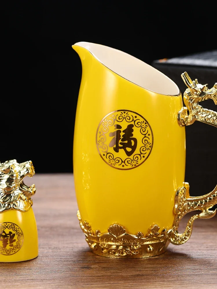 13pieces/ set Chinese Style Ceramic Whiskey Decanter Sake Cups Wine Set Gift Set For Men Drinkware For Home JJ099