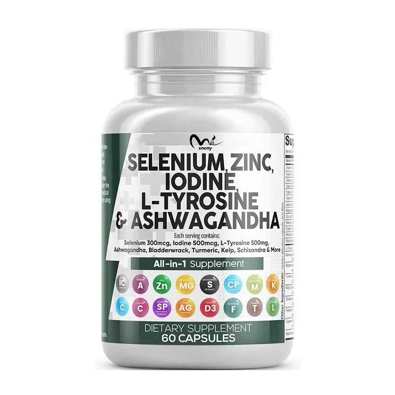 Integratore di capsule di magnesio naturale vitaminico n in 1 complesso vegetariano non OGM - una bottiglia da 60 capsule, un mese di dosaggio