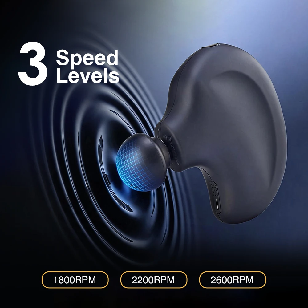 RTS High Quality Professional Grade Powerful Percussive Deep Tissue Neck Back Muscle Massager Gun view 3