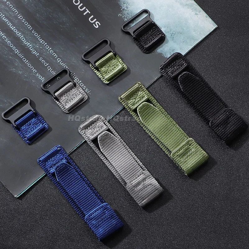 Nylonowy pasek do zegarka 22mm płótno Outdoor Sport wodoodporny pasek Quick Release uniwersalna bransoletka dla mężczyzn kobieta wymienna opaska na nadgarstek