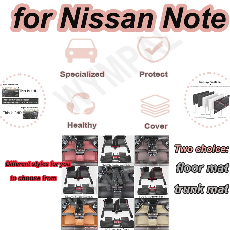

Роскошные автомобильные коврики для Nissan Note e-Power E13 2WD 4WD 2021 ~ 2023 водонепроницаемые коврики Accesorios Para Auto автомобильные аксессуары