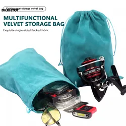 universal Fishing Tackle Storage Bag with Durable and Soft Flocking Material bags for Outdoor Camping protable