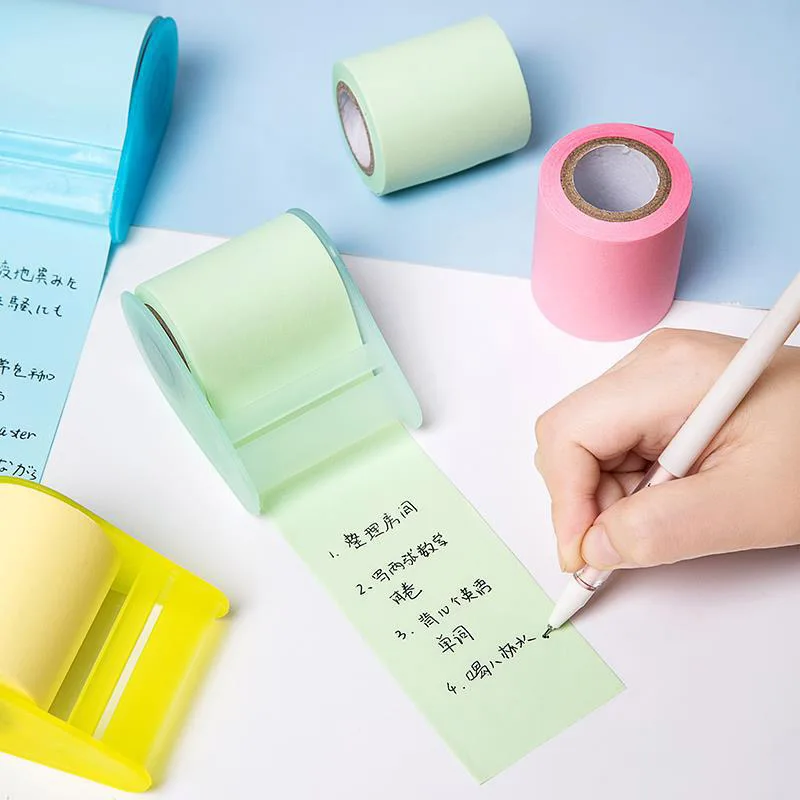 Notas adhesivas estilo cinta creativa, núcleo de papel reemplazable en forma de lágrima, 8m, duradero, fuerte viscosidad para suministros de oficina y escuela