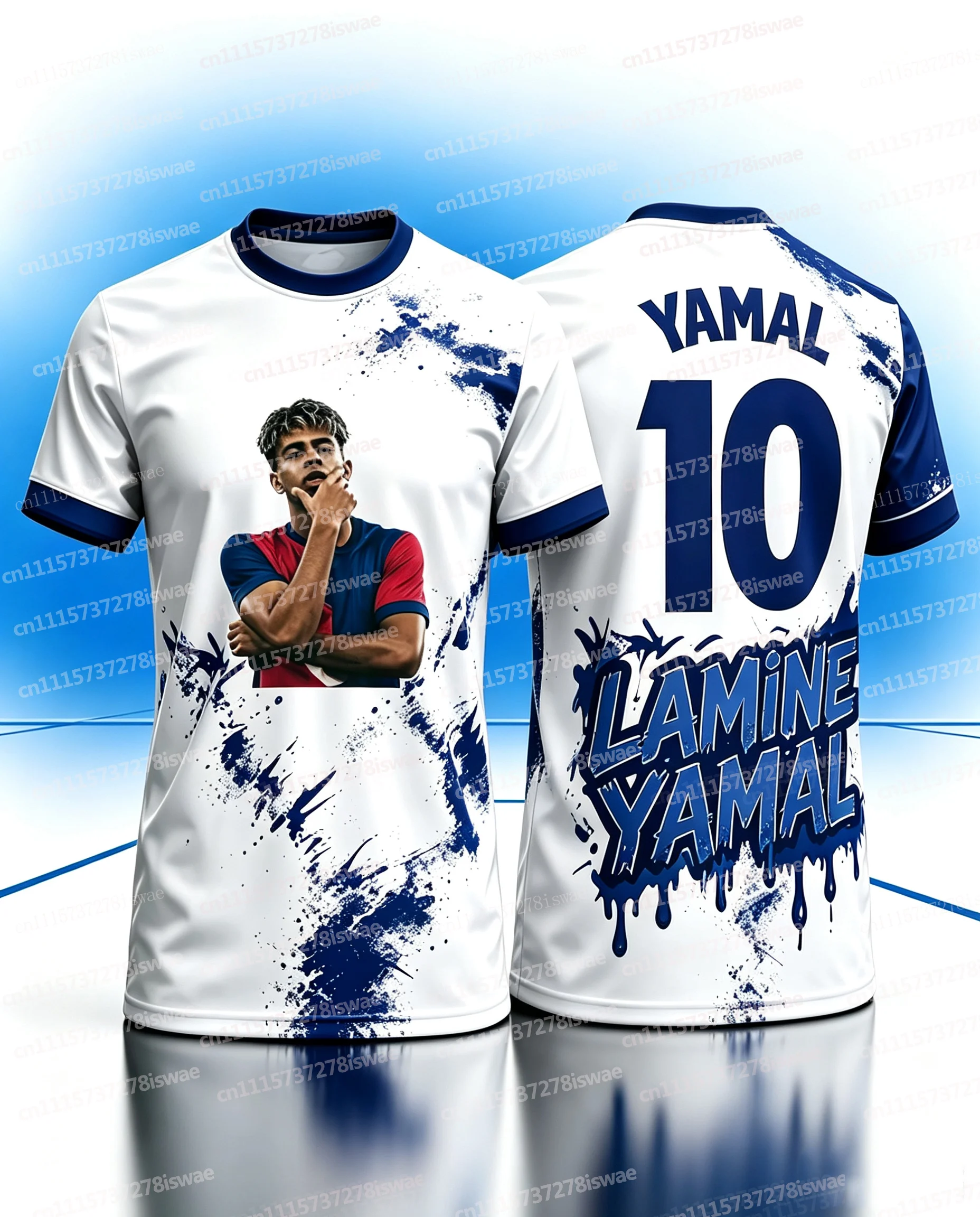 2026 Sommer Yamal Gedenk-3D-gedrucktes Heim-Fußballtrikot T-Shirt – Modisches Sport- und Freizeit-Oberteil, schnelltrocknend, dünn – Detail 9
