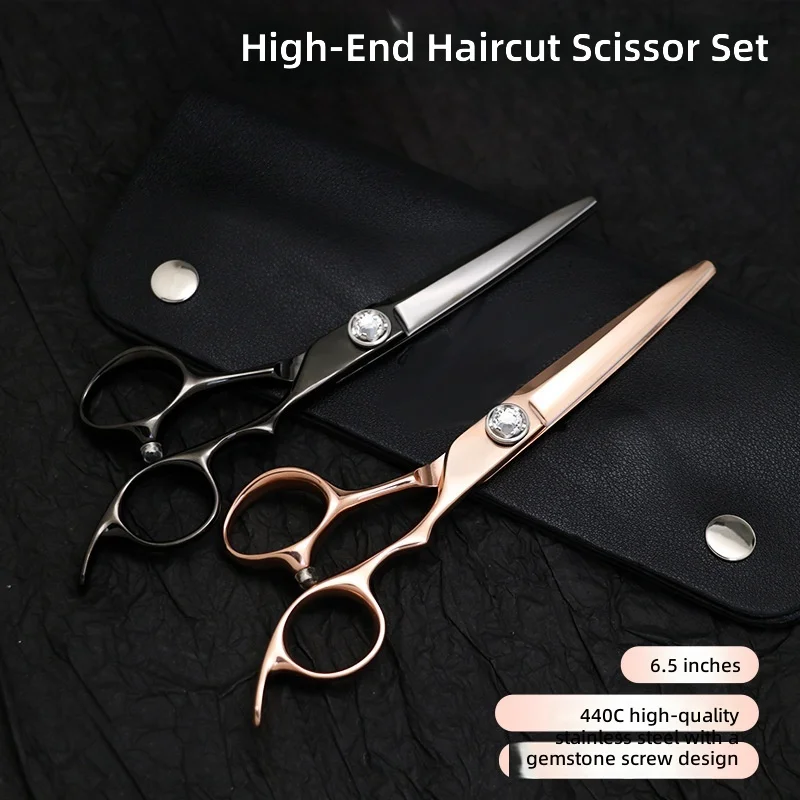 Rose Gold Hair Scissors, 6.5 Inch Professional Barber Shears, Styling Scissors, Salon Quality Cutting Tool