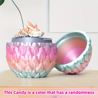 1pc 3D Printed Dragon Egg With Movable Dragon - Holographic Finish, Ideal For Collectors, Party Decorations & Unique Gift
