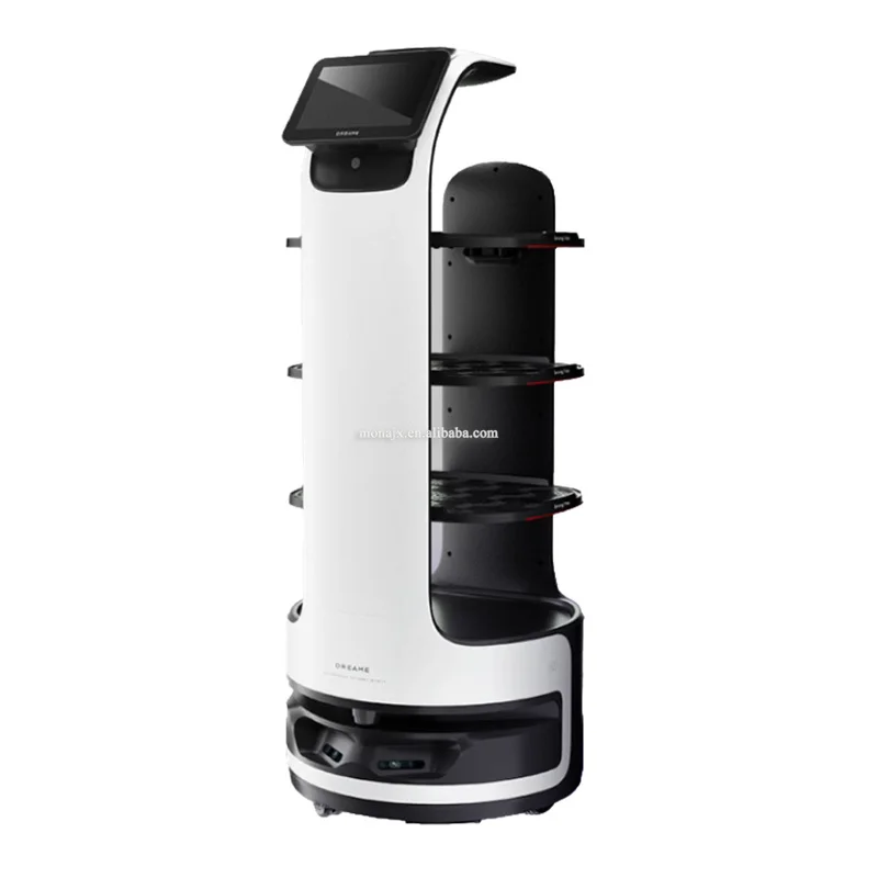 Service Robotic Food Delivery Waiter Electrical Delivery Robot for Hotel Restaurant Autonomous Delivery Robot