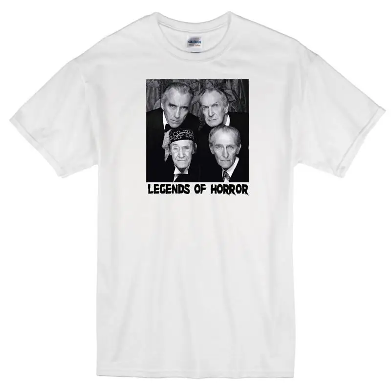 VINCENT PRICE CHRISTOPHER LEE PETER CUSHING JOHN CARRADINE MOVIE WHITE T-SHIRT