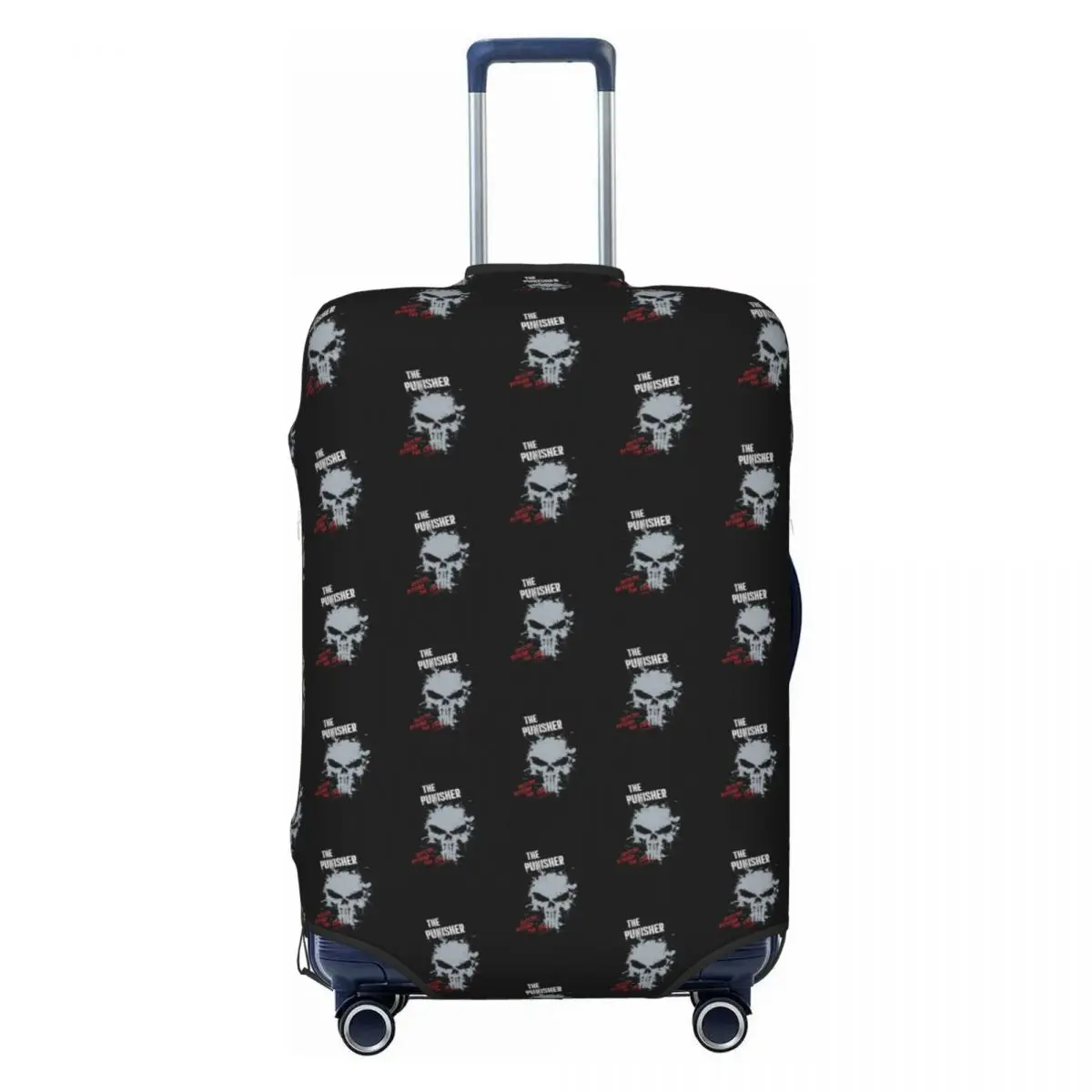 

Custom Punisher Skull Symbol Suitcase Cover Elastic Cartoon Design Travel Luggage Covers for 18-32 inch