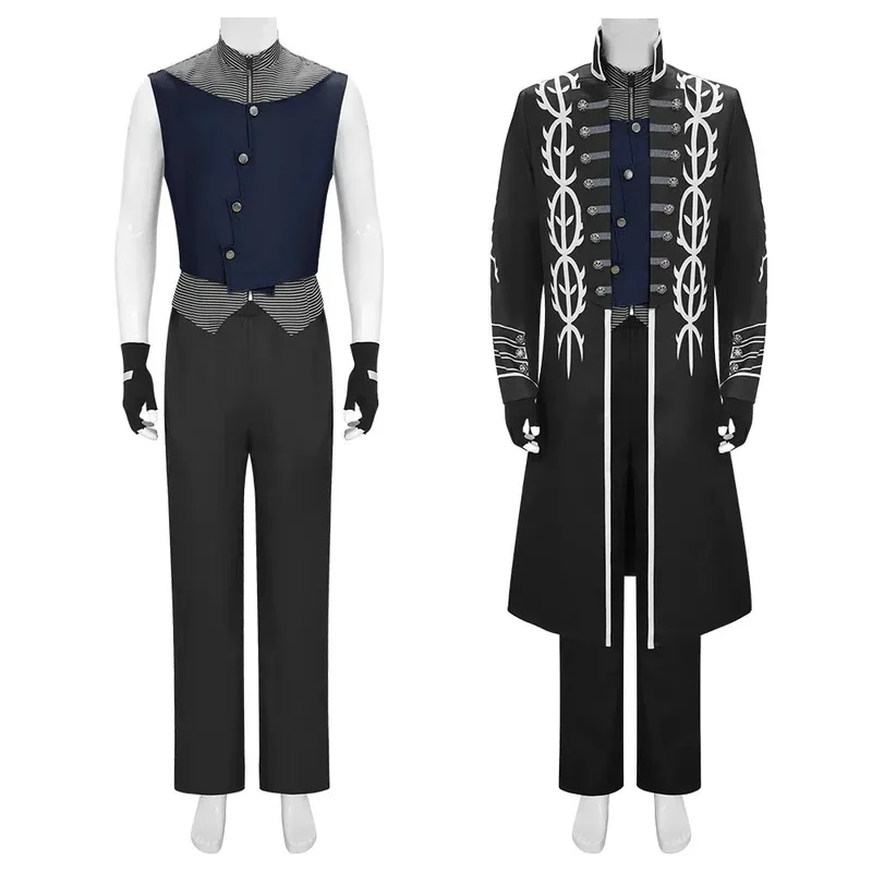 

DMC5 Cosplay Vergil Nelo Complete Outfit Halloween Carnival Men Suit Jacket Vest Costume 5ftu^ 5ftu^
