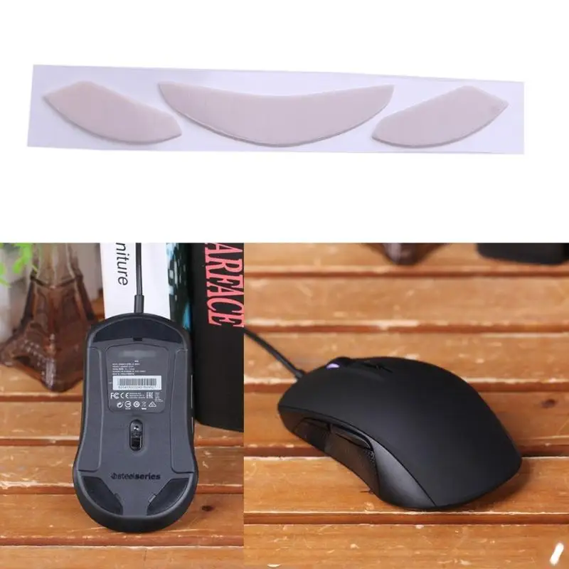 P9JB Mouse Skates Pads 1Pack Rounded Curved Edges Mouse Feet Replacement for Steel series RIVAL 100 100S Mouse