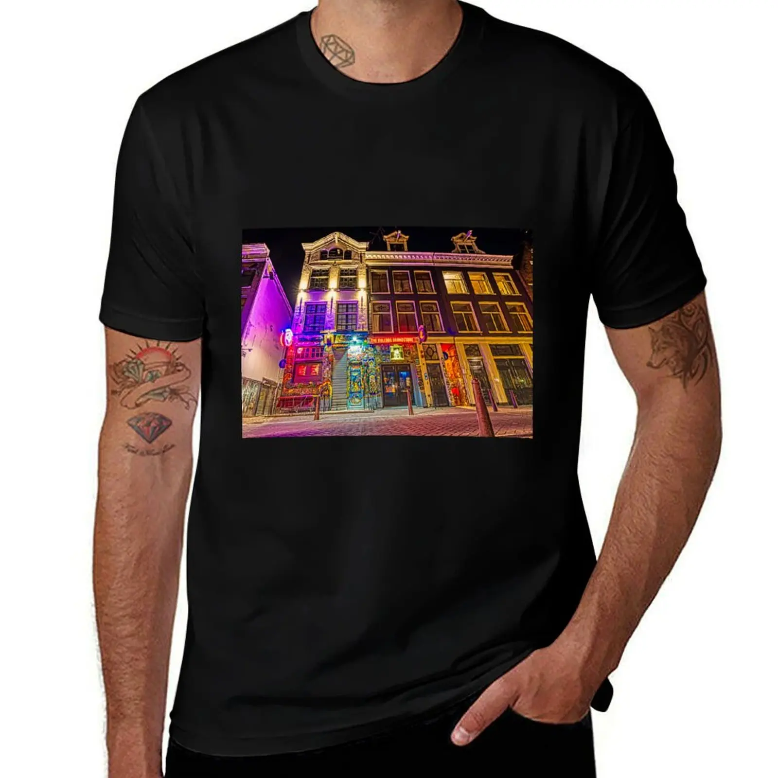 The bulldog red light district Amsterdam T-Shirt t shirt men 100% cotton luxury brand T-Shirt