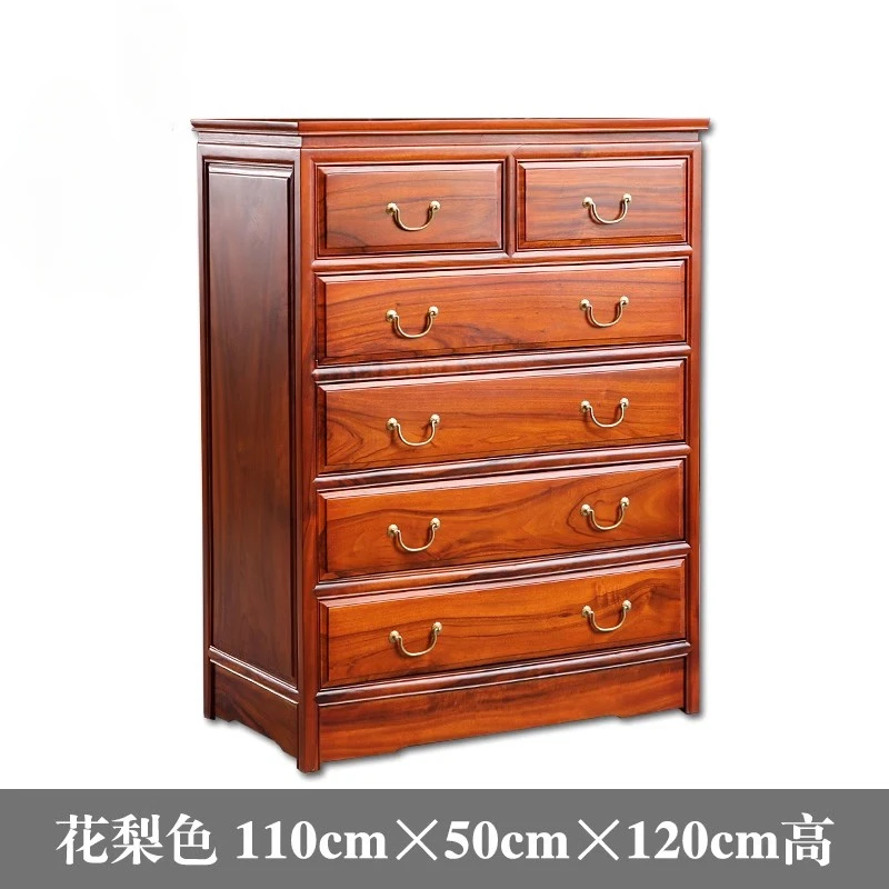 Full-scented camphor wood solid wood chest cabinet combination one-piece cabinet storage Chinese retro furniture drawer cabinet