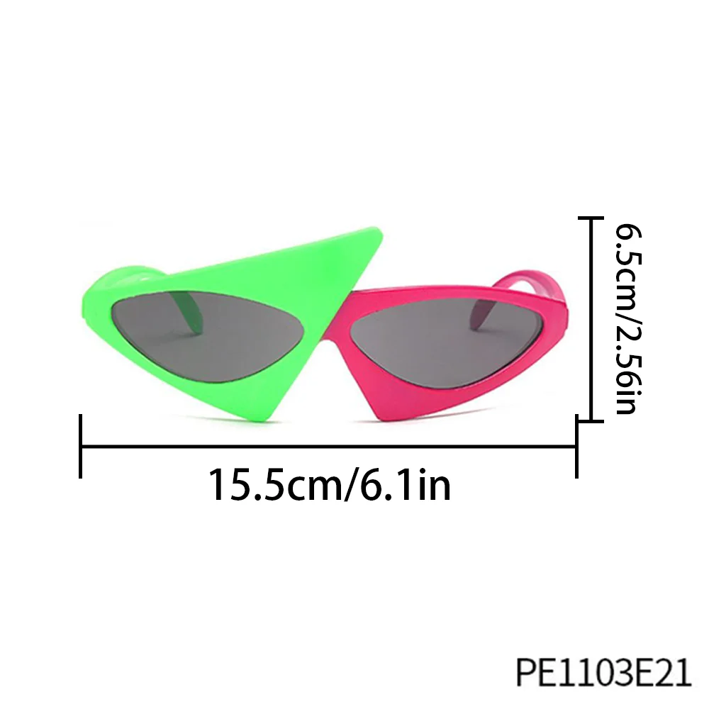 PESENAR 80s Pink and Green Glasses, Suitable for 80s Parties and Carnivals