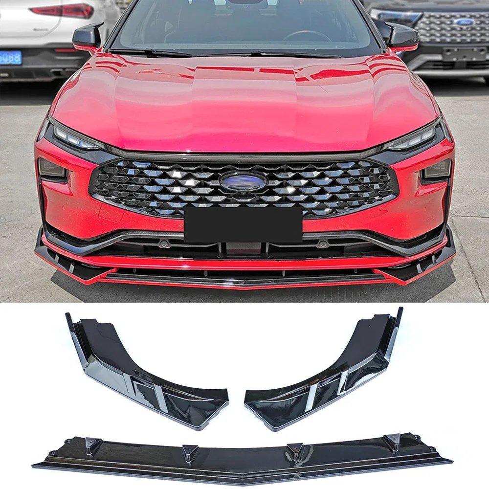 For Ford MONDEO ST-Line 2020 Year Car Front Bumper Chin Tail Bodykit Lip Modification On Bumper Spoiler Chin Bright Black