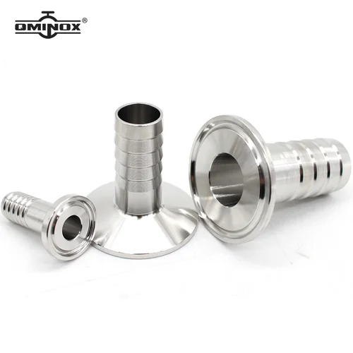 Abrazadera SS304/SS316L, adaptador de manguera con púas, accesorios para cervecería, accesorios de acoplamiento de manguera de Tri trébol, 6mm-51mm, accesorio de tubería SS para elaboración casera