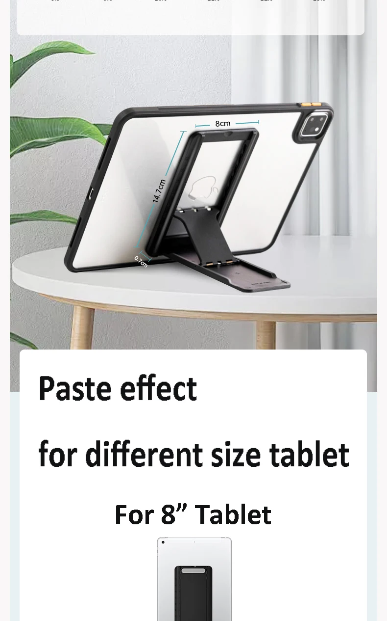 Tragbarer Tablet-Ständer, faltbar, Aufbewahrung, tragbar, klebrig, kreativ, Tablet-Halterung für Ipad, Desktop, E-Reader-Halterung, Tablet-Halter – Detail 9