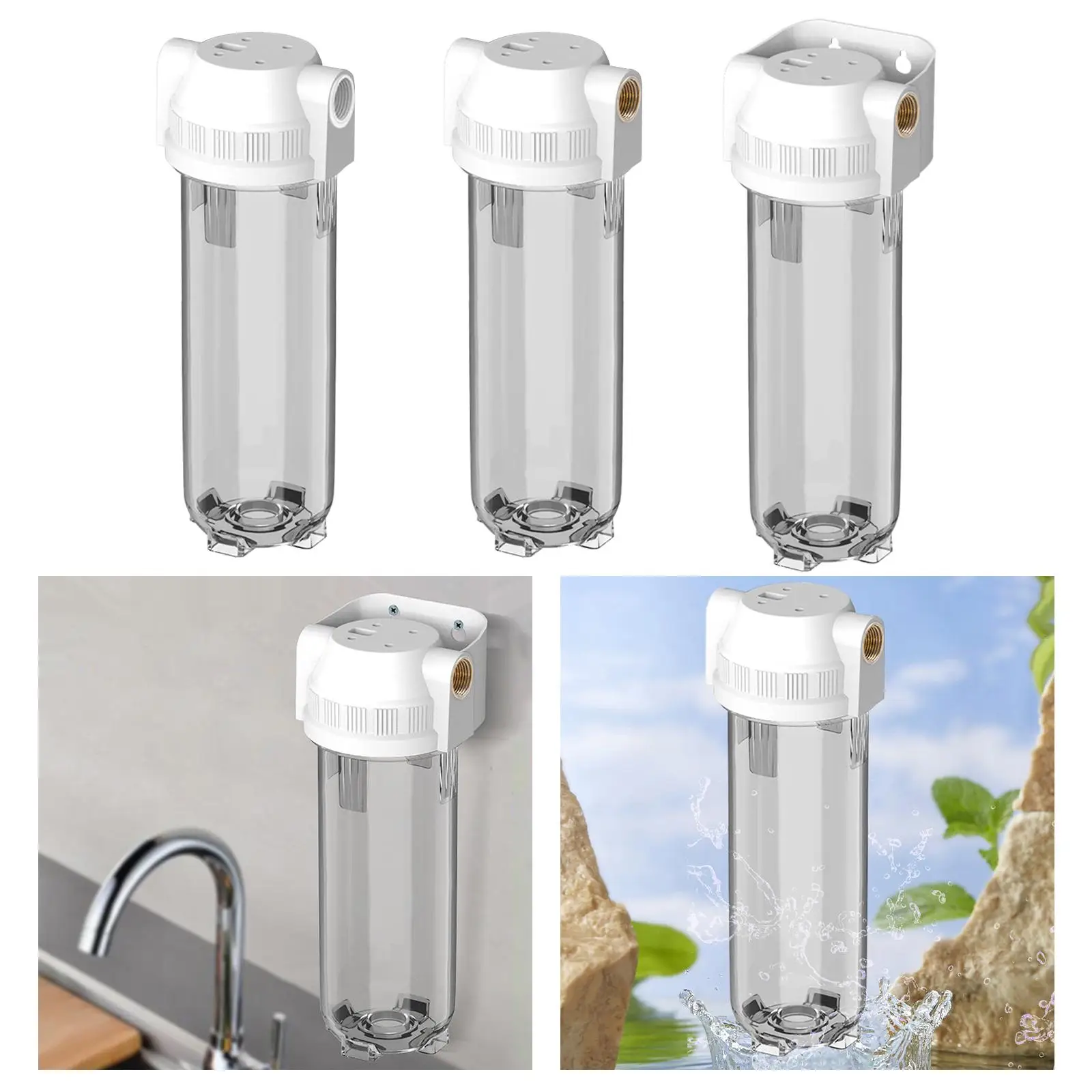 10 inch Explosion Proof Bottle Filter Replacement Transparent Home Appliance Water Filters for Water Purifiers Kitchen