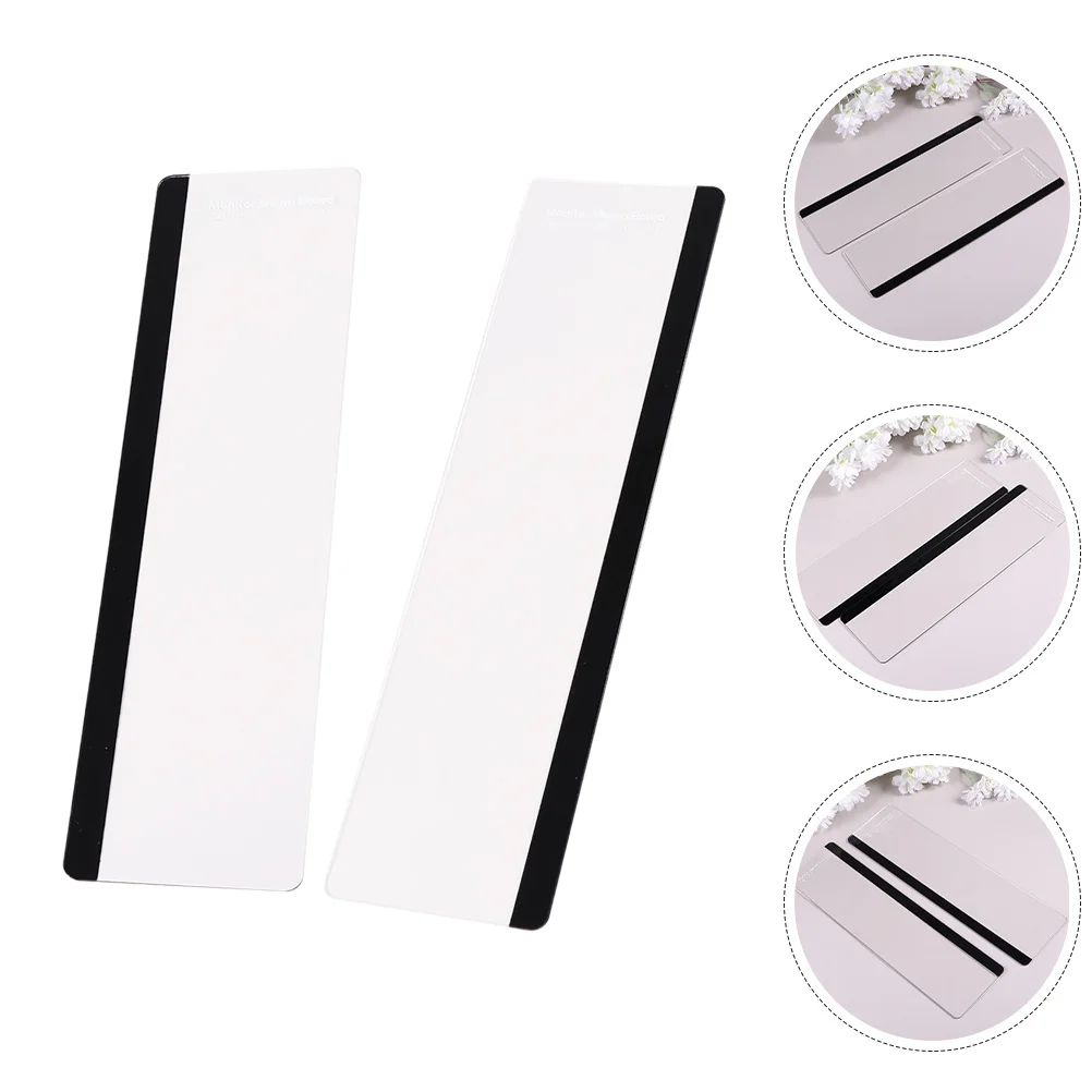 

4pcs Monitor Memo Board Transparent Acrylic Computer Side Panel For Home Office Desktop Notes Holder Small Whiteboard