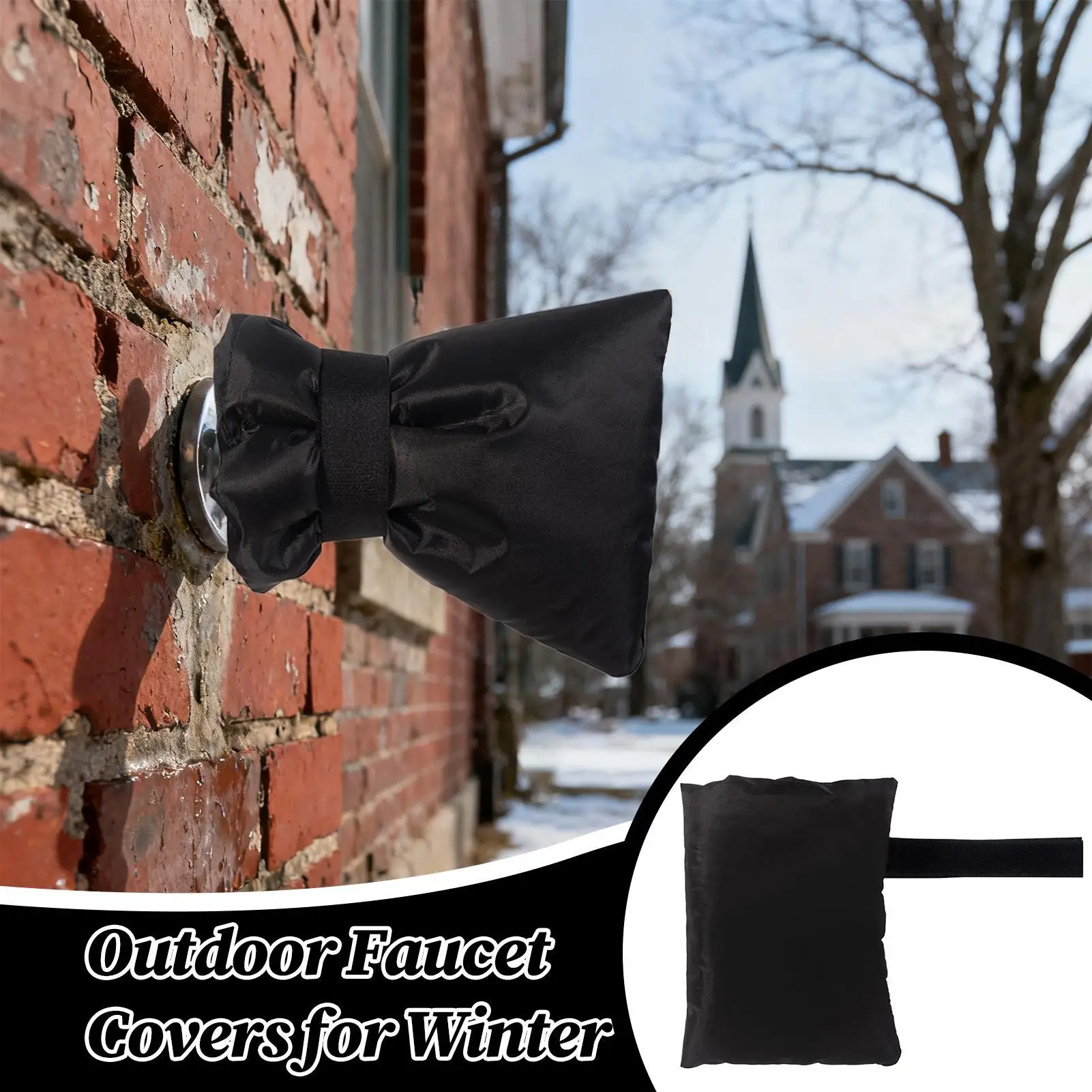غطاء الصنبور الخارجي تغطية 360 درجة الحنفية التفاف 5.9x7.5 بوصة غطاء الصنبور الخارجي حماية من التجميد لشتاء المياه #2