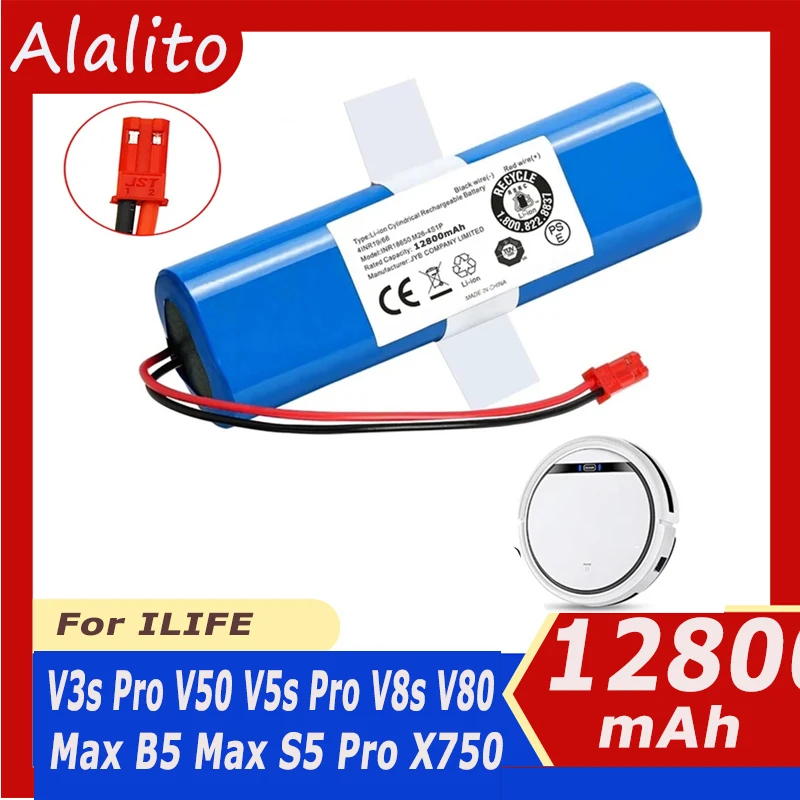 NEW14.8V Lithium Battery 6800mAh forIlife ZacoV3s V5s V55 V8s DF45 DF43 X3 V50 V5Lpro Robot Vacuum Cleaner ILIFE V5s Pro Battery