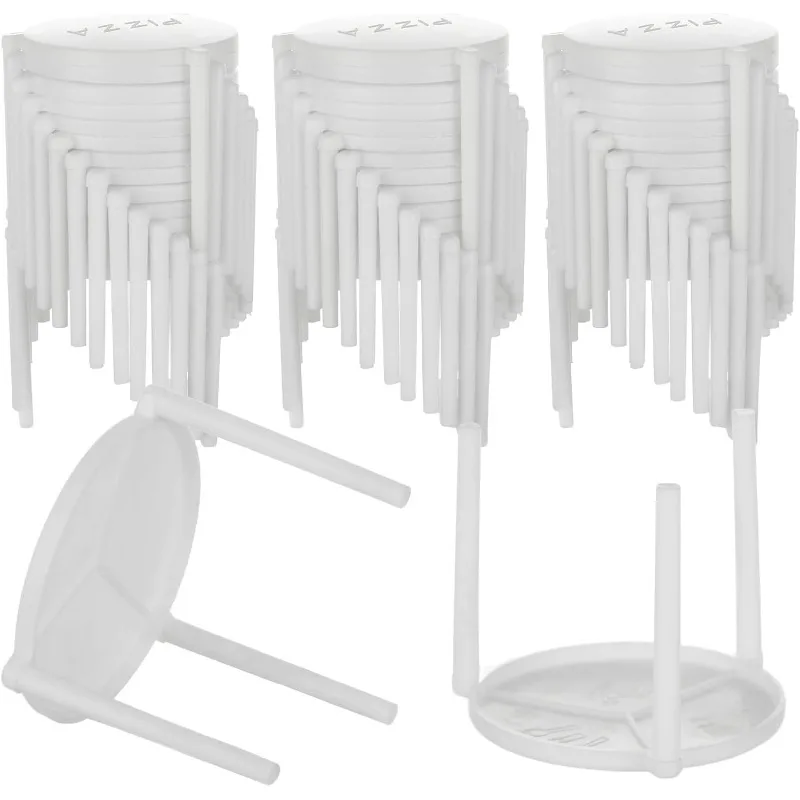 Pizza Box Stack/Pizza Saver Stand-White Plastic Tripod Stack for Restaurant Container,Catering Boxes (1 5/8