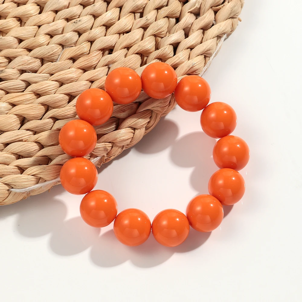 Bohomia Trend Acryl Ontwerp Geometrische Ronde Bal Elastische Armband voor Vrouwen Onregelmatige Kleurrijke Armbanden 2025 Sieraden