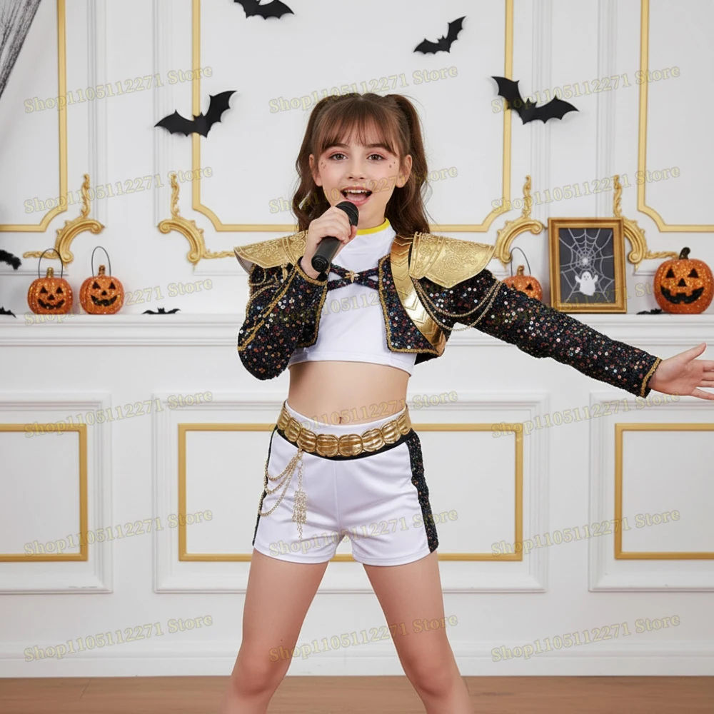 

New Halloween Cosplay Kpop Demon Hunters Zoey Rumi Mira Cosplay Costume Wig For Women and Child Uniform Roleplay