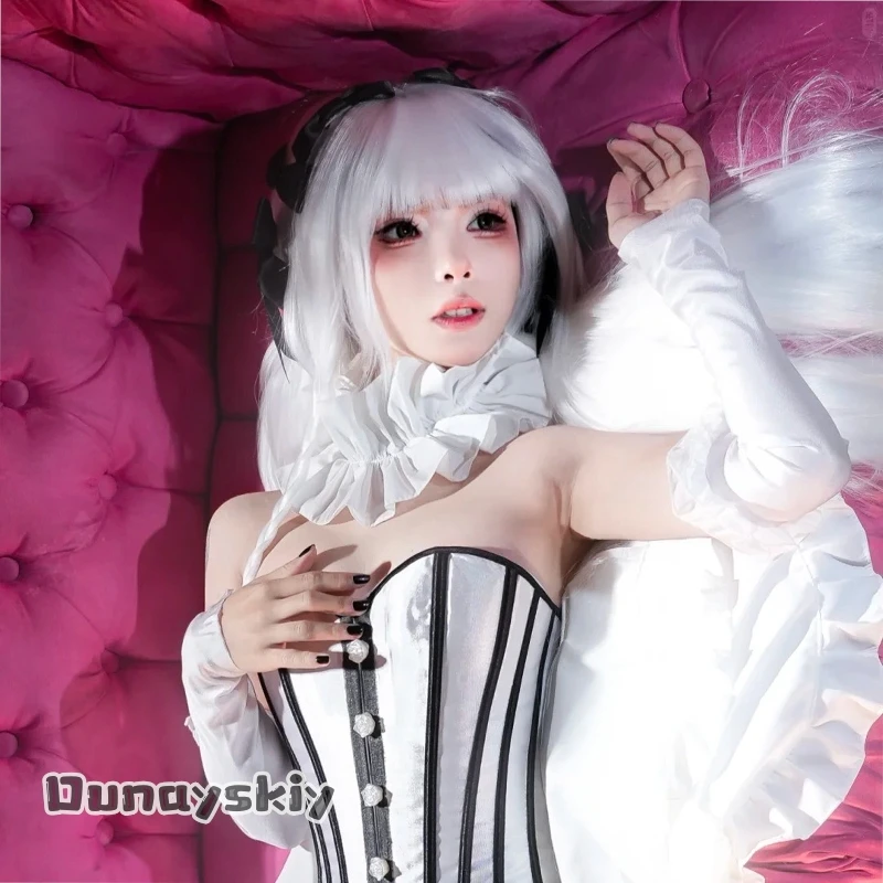 Fantasia de Cosplay Gótica Elegante Dream ZS*/Fate Strange Francesca Prelati Princesa Horizontal Flight Vestido de Fantasia Halloween
