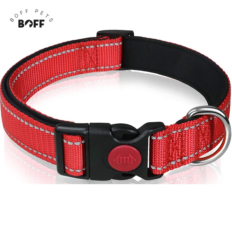 

‌BOFFPETS Reflective Nylon Dog & Cat Collar Adjustable Pet Safety Collar Rflective Durable Pet Collars Quick Release Buckle