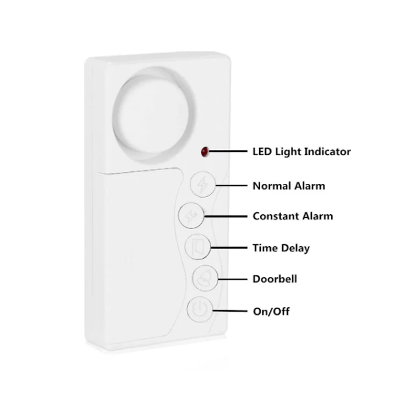 Detector de intrusão para porta e janela, alarme anti-roubo abertura da porta, sensor sem fio, interruptor magnético, campainha interior, agregado familiar