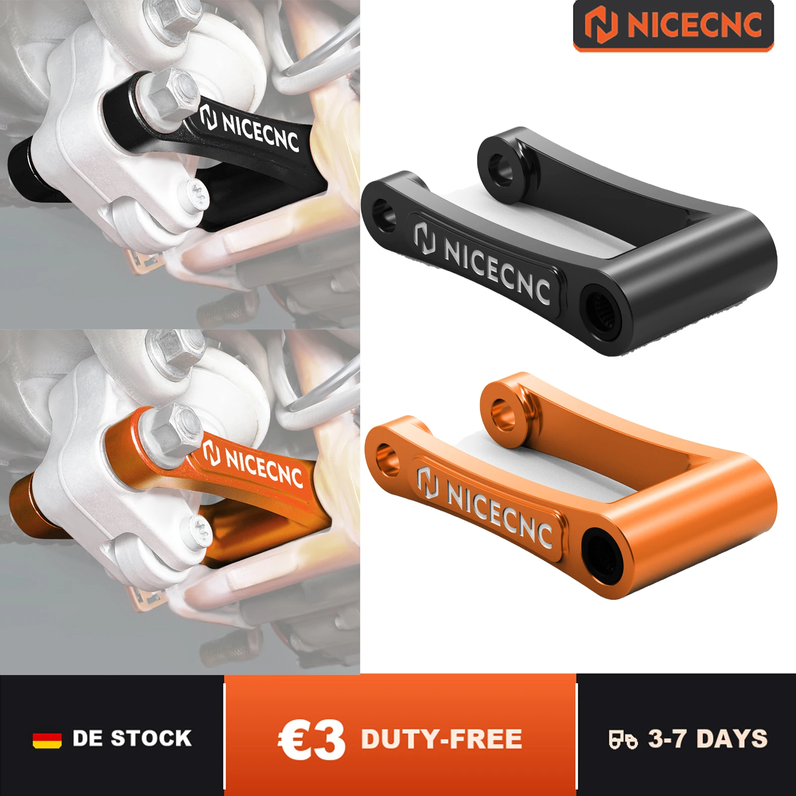 NICECNC per KTM 690 Enduro /R 690 SMC /SMCR 2008-2024 690 Enduro R 690 SMC R 2024 2023 2022 2021 Braccio di abbassamento sospensione posteriore per Husqvarna 701 Enduro /701 Supermoto 2016-2024 GasGas