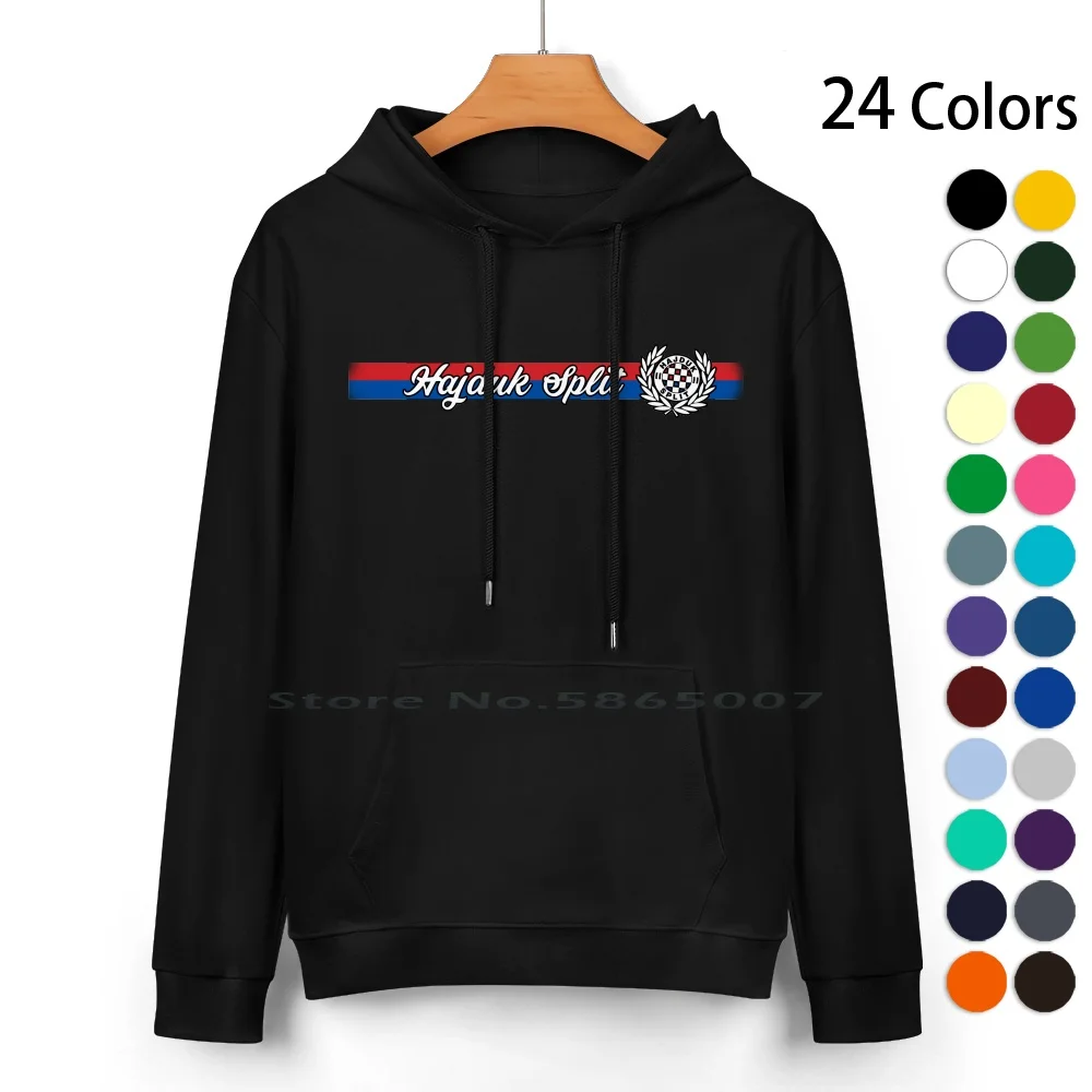 Hajduk Split Vijenac-Standard Print Clothing Cotton Hoodie Sweater 24 Colors Torcida Hrvatska Makarska Omi? Zagreb Zadar