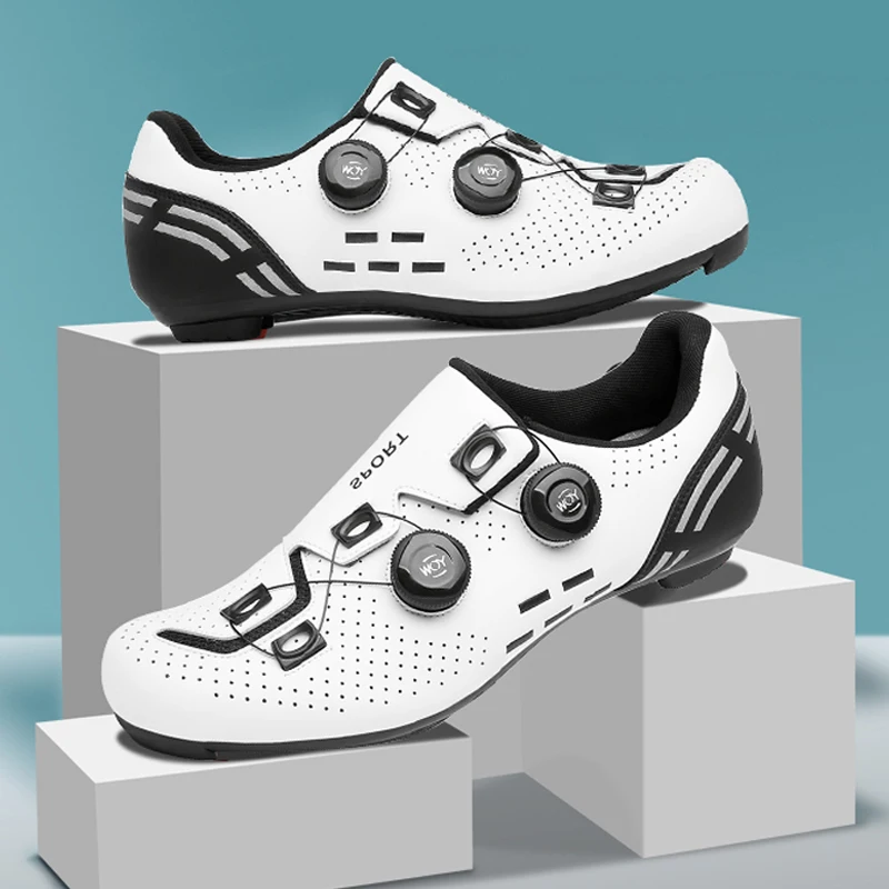 Speed Cycling Sneakers Road Bike Shoes Men Women Sports Route Cycling Shoes Self-locking Racing Bicycle Cleats Shoes for Shimano