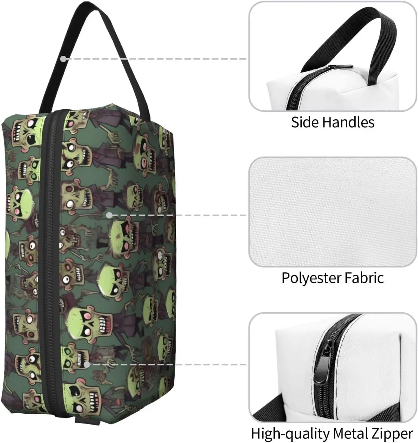 Many Zombies Toiletry Bag, Makeup Cosmetic Bag, Travel Bag For Toiletries, Storage Bag With Zipper