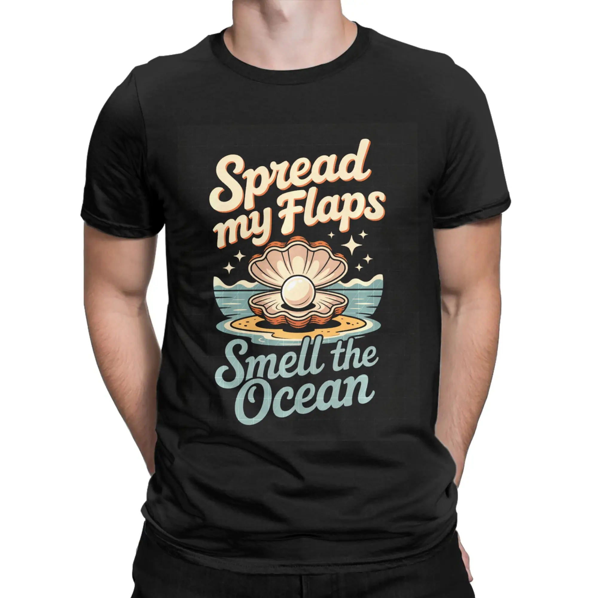 Men Spread My Flaps Smell The Ocean T Shirt  100% Cotton Clothes Funny Short Sleeve Crew Neck Tees Birthday Present T-Shirt