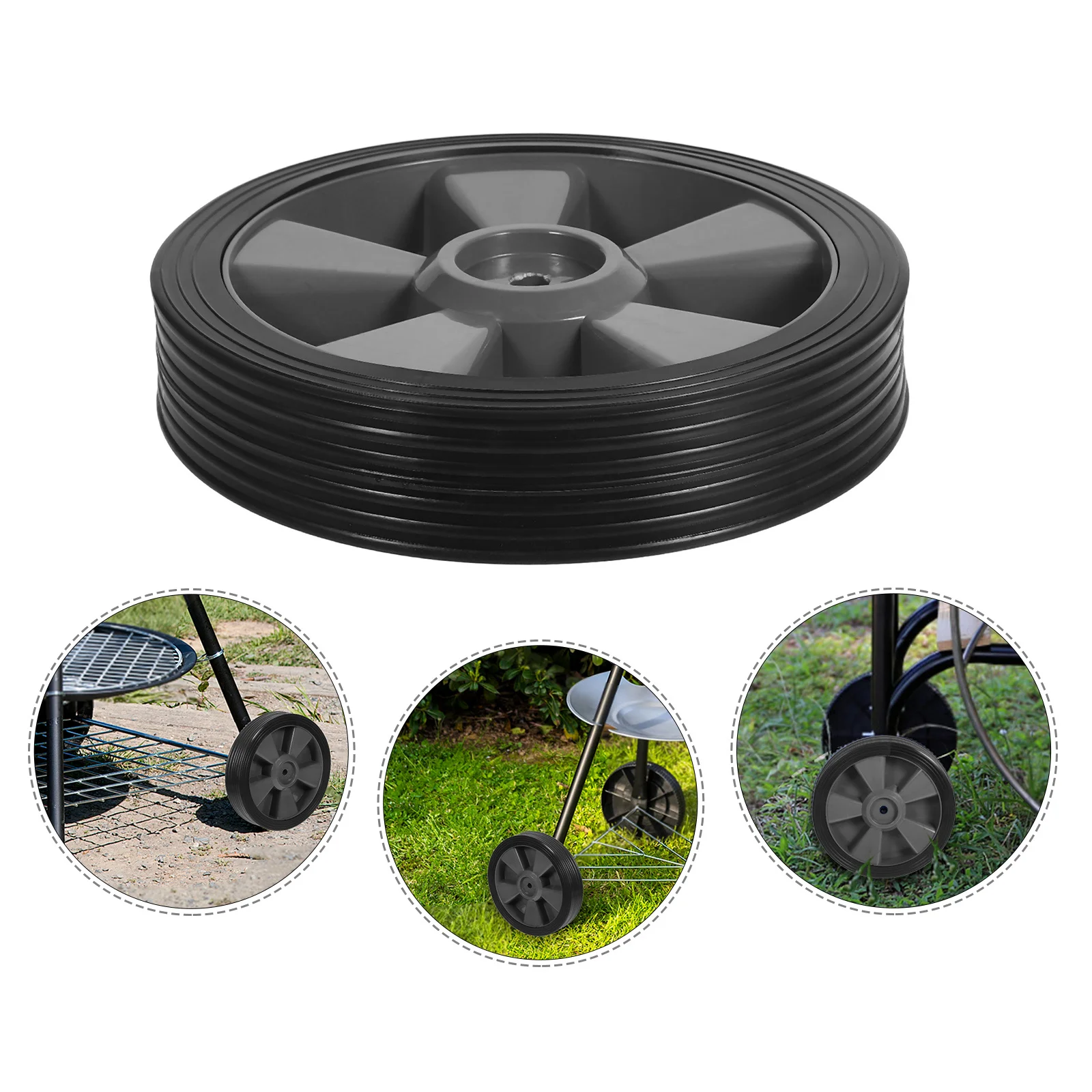 

Heavy Duty Bbq Grill Rubber Wheel Replacement Cart Roller Outdoor Cooking Camping Picnic Wheels for Carts Heavy Duty