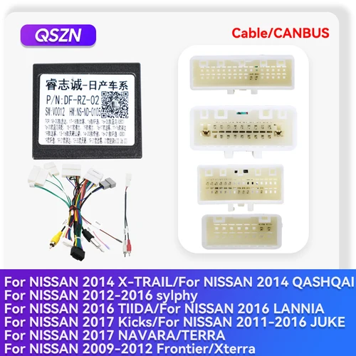 Imagen 1 del producto Caja Canbus de Radio para coche, adaptador decodificador de Cable para NISSAN QASHQAI XTRAIL TIIDA sylphy LANNIA Kicks NAVARA TERRA JUKE Frontier Xterra