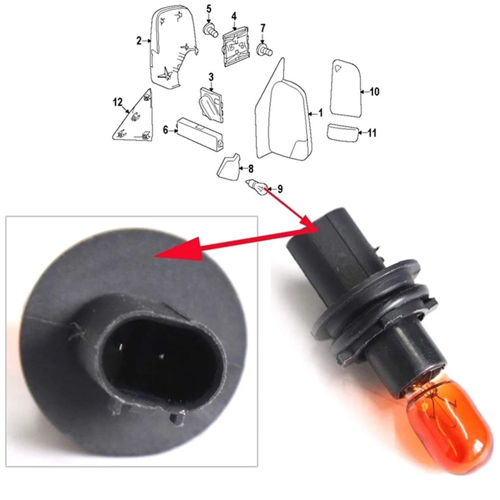 2 قطعة مؤشر مرآة الجناح مكرر المصباح الكهربي لشركة فولكس فاجن/مرسيدس سبرينتر 2006-On