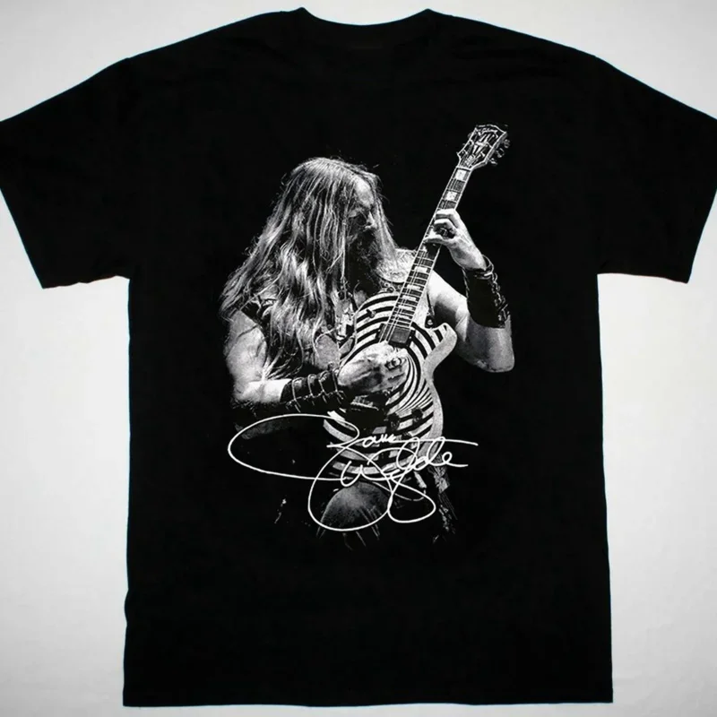 Zakk Wylde signed black T-shirt short sleeve All sizes S to 45Xl 1PT1649 long or short sleeves