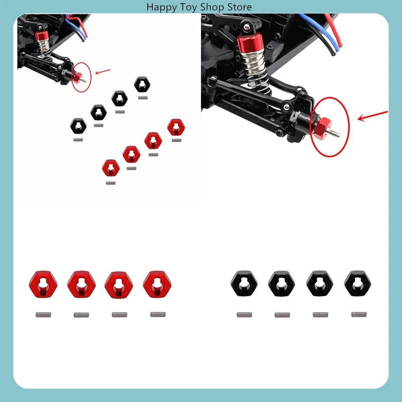 

​ ​ WLtoys 244016 LOSI Micro-B 1/24 RC автомобиль металлическое обновление 7 мм шестигранный адаптер ступицы запасные части ​