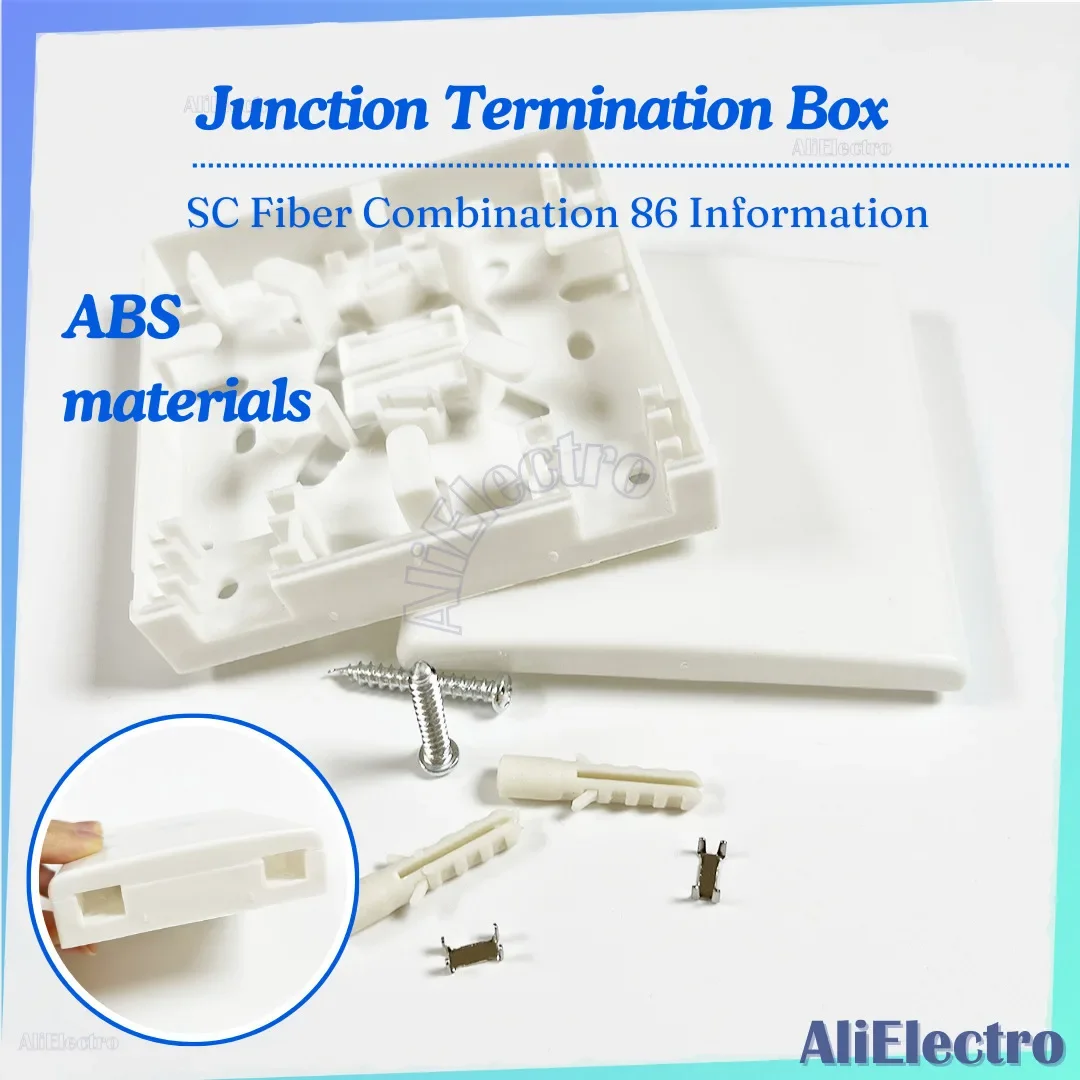 10 Pcs/Lots Panel Fiber Optic Terminal Junction Information Panels 86 Desktop Box 2 Ports SC FC LC Fiber Optic Socket Panel