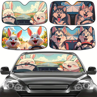 150*70CM Car Sunshade Front Window Bunny road trip Protection Shield Car Sun Visor Heat Protector Car Interior Accessories