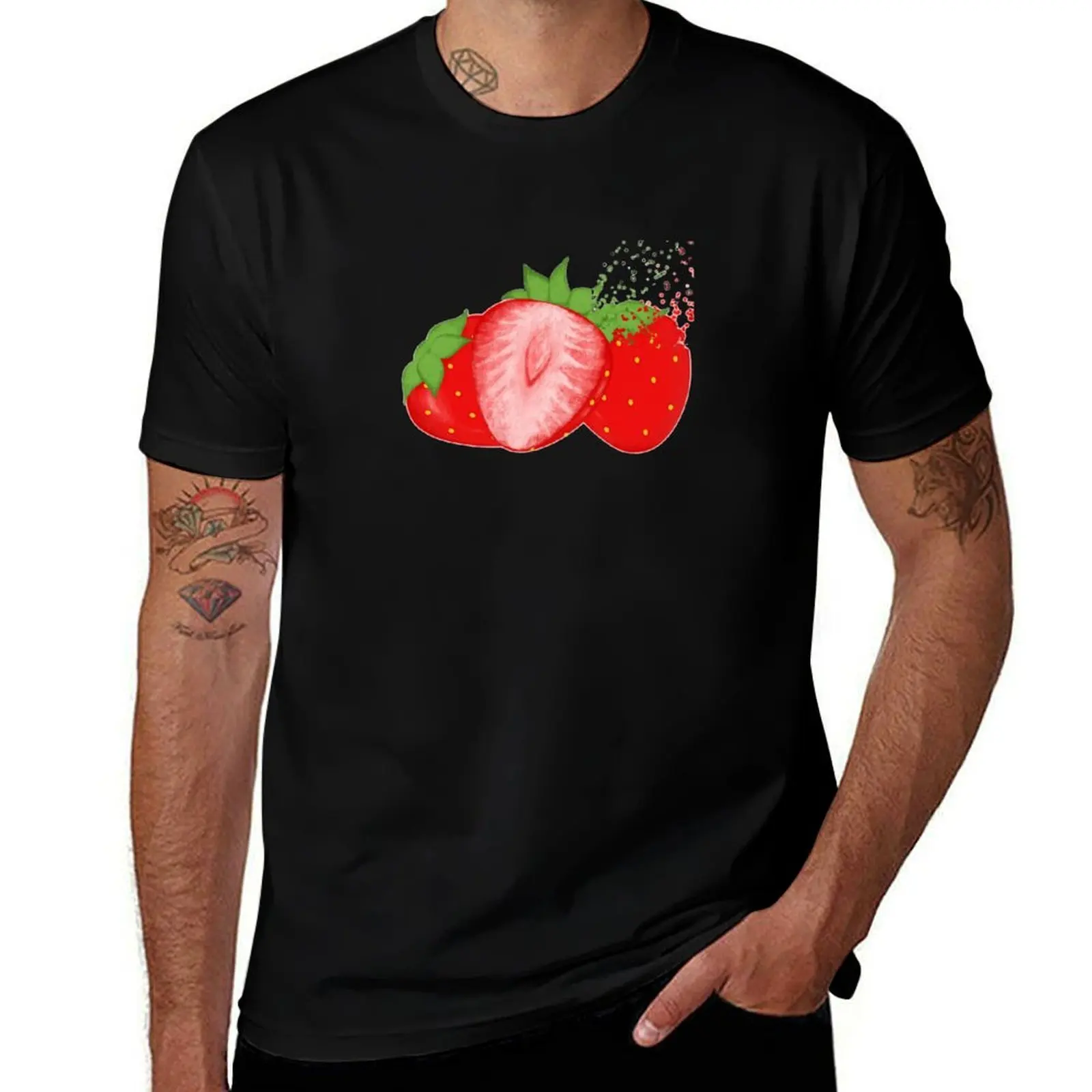 

Sweet Strawberries T-Shirt anime stuff animal prinfor boys anime shirt mens graphic t-shirts anime