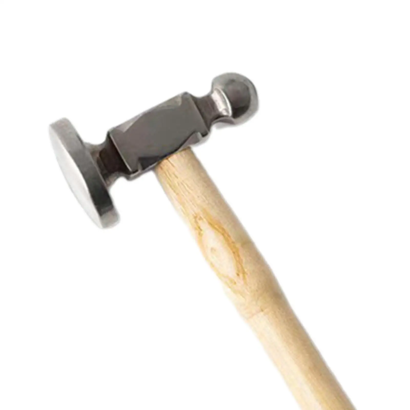 Chasing Hammer for Jewelry Making Ball Pein Hammer Multifunctional with Wooden Handle Jewelry Repair Tool for Metal Smiting