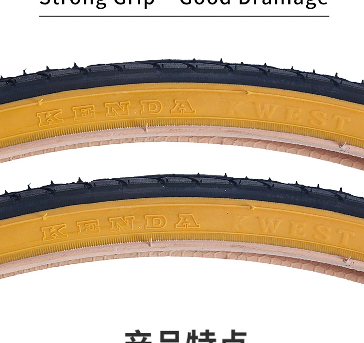 Kenda 700C Bicycle Tire 700x23C 25C 28C 32C 35C K191 K193 Ultralight Yellow Side Tyre Pneu Bicicleta Road Bike Tires