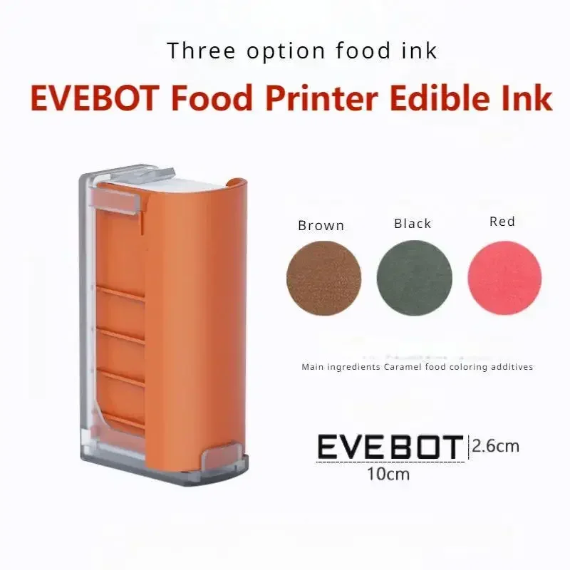 EVEBOT Printpen Ink Cartridges for Inkjet Printer Black Brown Red Print On Milk Tea Coffee Macaron Bread Biscuit Beer