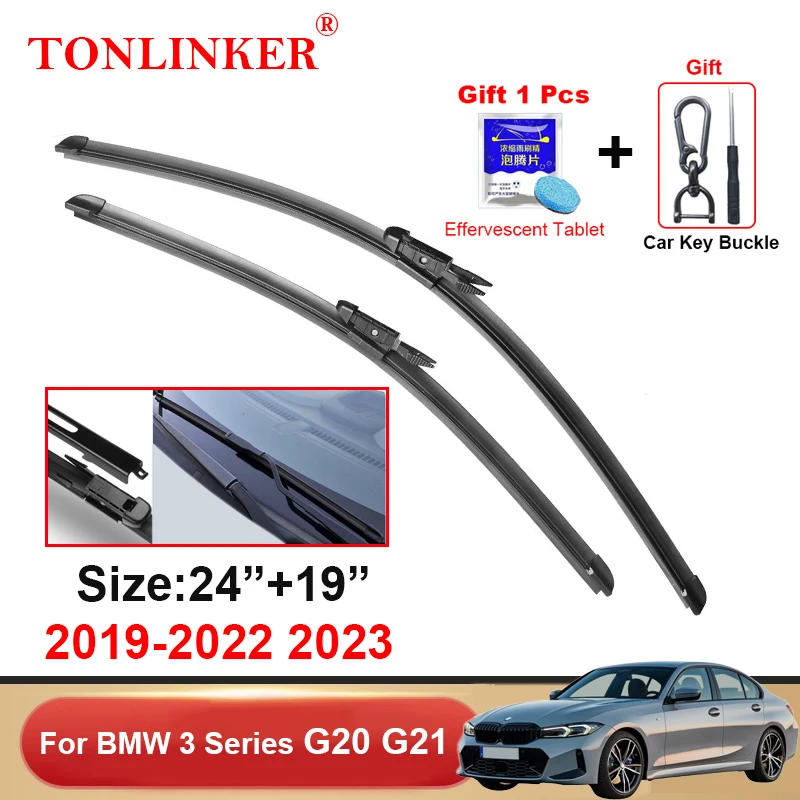 

TONLINKER Wiper Blades For Bmw 3 Series G20 G21 2019-2021 2022 2023 Car Accessories Front Windscreen Wiper Blade Brushes Cutter